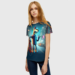 Футболка женская Сынишка Бендера крутой скейтбордист, цвет: 3D-принт — фото 2