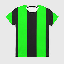 Футболка женская Color black green, цвет: 3D-принт