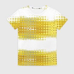 Футболка женская Узорчатые золотые полосы, цвет: 3D-принт
