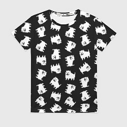 Футболка женская Annoying dog pattern - Undertale, цвет: 3D-принт