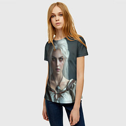 Футболка женская Цири с янтарными глазами, цвет: 3D-принт — фото 2