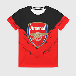 Футболка женская Arsenal текстура краски, цвет: 3D-принт