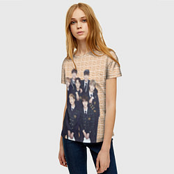 Футболка женская BTS в костюмах, цвет: 3D-принт — фото 2