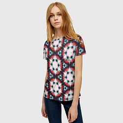 Футболка женская Звездный узор в шестиугольниках, цвет: 3D-принт — фото 2