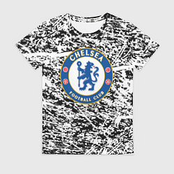 Футболка женская Челси штрихи красок, цвет: 3D-принт
