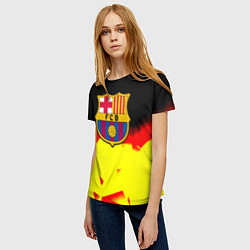 Футболка женская Borussia абстракция золото геометрия, цвет: 3D-принт — фото 2