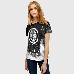 Футболка женская Inter белый всплеск краско, цвет: 3D-принт — фото 2