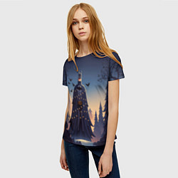 Футболка женская Новогодний Бэтмен, цвет: 3D-принт — фото 2