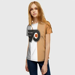 Футболка женская Philadelphia Flyers, цвет: 3D-принт — фото 2