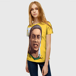Футболка женская Ronaldinho Art цвета 3D-принт — фото 2