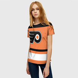 Футболка женская Philadelphia Flyers цвета 3D-принт — фото 2