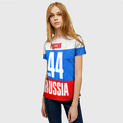 Футболка женская Russia: from 44, цвет: 3D-принт — фото 2