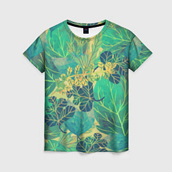Женская футболка Узор из листьев