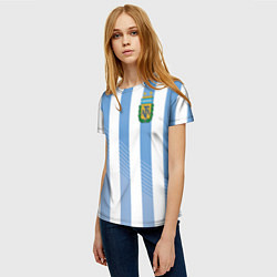 Футболка женская Сборная Аргентины: ЧМ-2018, цвет: 3D-принт — фото 2