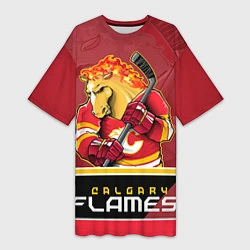 Женская длинная футболка Calgary Flames