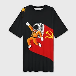 Женская длинная футболка Советский Гагарин