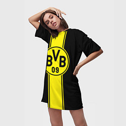Футболка женская длинная BVB, цвет: 3D-принт — фото 2