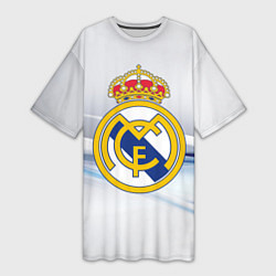 Футболка женская длинная Реал Мадрид, цвет: 3D-принт