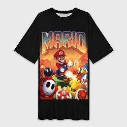 Женская длинная футболка Mario Doom