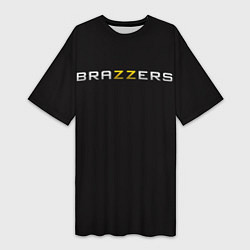 Футболка женская длинная Brazzers, цвет: 3D-принт