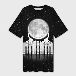 Женская длинная футболка Лунная мелодия