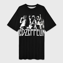 Футболка женская длинная Led Zeppelin: Mono, цвет: 3D-принт