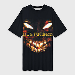 Футболка женская длинная Disturbed Demon, цвет: 3D-принт