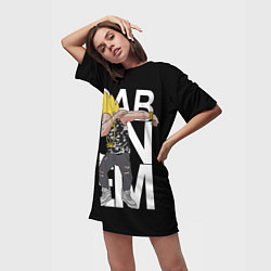 Футболка женская длинная Dab On Em Rap, цвет: 3D-принт — фото 2