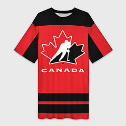 Футболка женская длинная Canada Team, цвет: 3D-принт