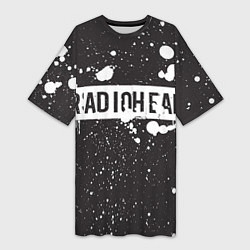 Футболка женская длинная Radiohead Paint, цвет: 3D-принт