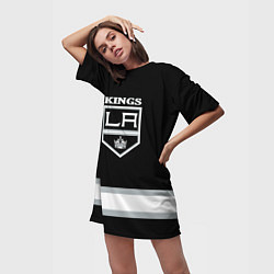 Футболка женская длинная Los Angeles Kings NHL, цвет: 3D-принт — фото 2