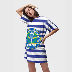Футболка женская длинная ВДВ Россия, цвет: 3D-принт — фото 2