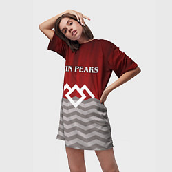 Футболка женская длинная Twin Peaks, цвет: 3D-принт — фото 2