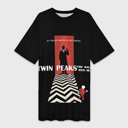 Футболка женская длинная Twin Peaks Man, цвет: 3D-принт