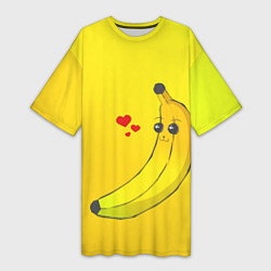 Женская длинная футболка Just Banana (Yellow)