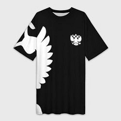 Футболка женская длинная Russia - Black collection, цвет: 3D-принт