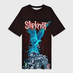 Женская длинная футболка Орел группа Slipknot