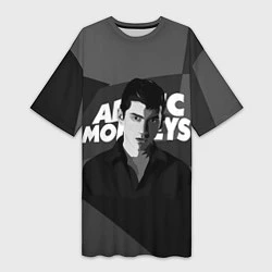 Футболка женская длинная Солист Arctic Monkeys, цвет: 3D-принт