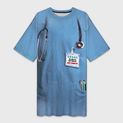 Женская длинная футболка Костюм врача