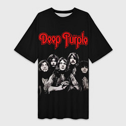 Футболка женская длинная Deep Purple, цвет: 3D-принт