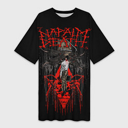 Футболка женская длинная Napalm Death, цвет: 3D-принт