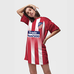 Футболка женская длинная FC Atletico Madrid: Griezmann Home 18/19, цвет: 3D-принт — фото 2