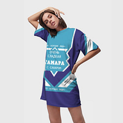 Футболка женская длинная Очень сладкая Тамара, цвет: 3D-принт — фото 2