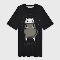 Женская длинная футболка Space Cat