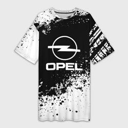 Женская длинная футболка Opel: Black Spray