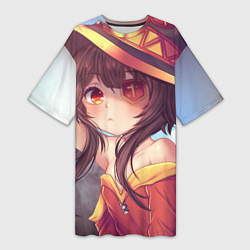 Футболка женская длинная KonoSuba, цвет: 3D-принт