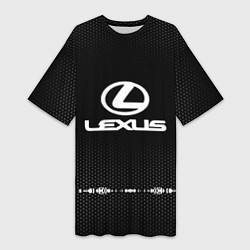 Футболка женская длинная Lexus: Black Abstract, цвет: 3D-принт