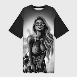 Женская длинная футболка Trap Girl
