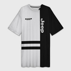 Футболка женская длинная Jeep, цвет: 3D-принт