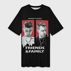 Футболка женская длинная Markul: Friends & Family, цвет: 3D-принт